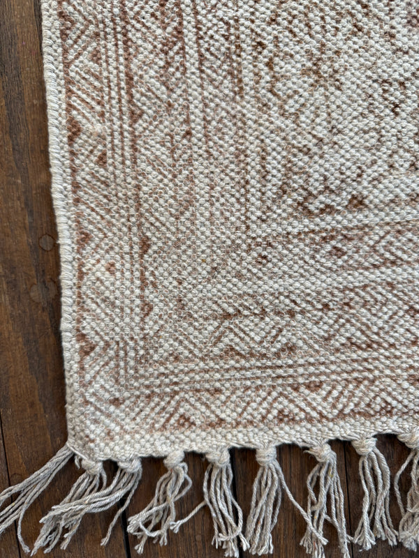 Hand-Block-Printed Cotton Rug 103 | 4' x 6'