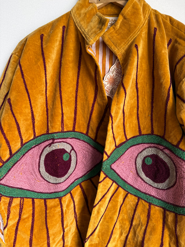 NEW COLORS Awakened Eye Velvet Reversible Jacket