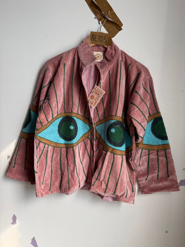 NEW COLORS Awakened Eye Velvet Reversible Jacket