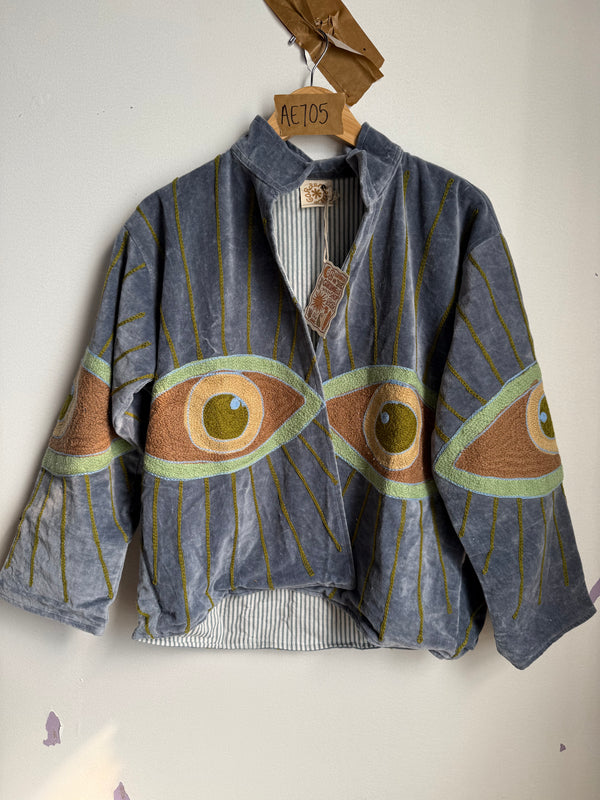 NEW COLORS Awakened Eye Velvet Reversible Jacket