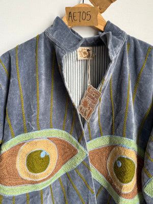 NEW COLORS Awakened Eye Velvet Reversible Jacket