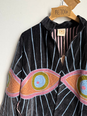 NEW COLORS Awakened Eye Velvet Reversible Jacket