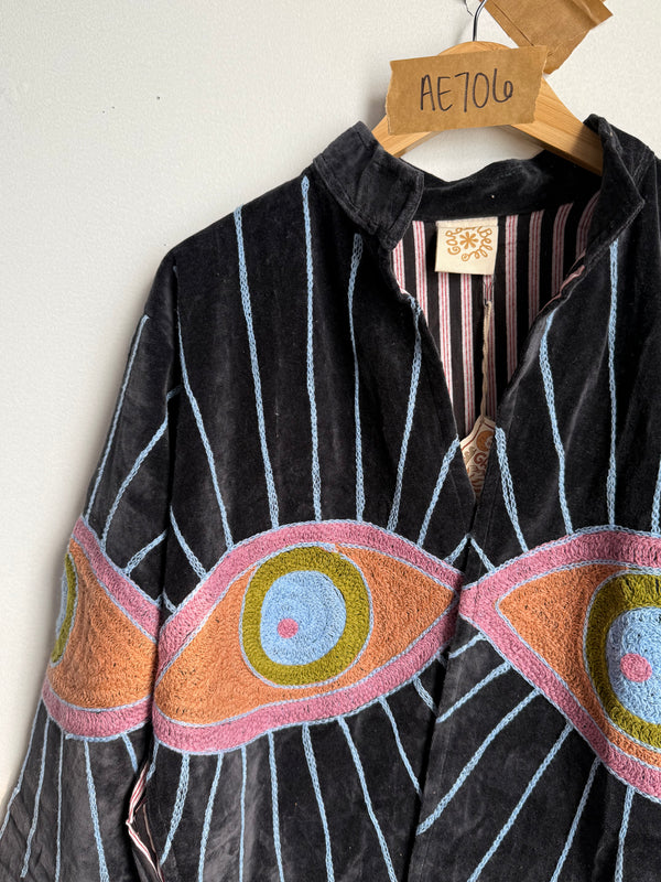 NEW COLORS Awakened Eye Velvet Reversible Jacket