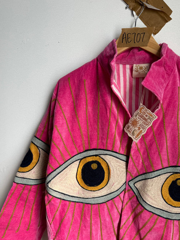 NEW COLORS Awakened Eye Velvet Reversible Jacket