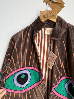 NEW COLORS Awakened Eye Velvet Reversible Jacket