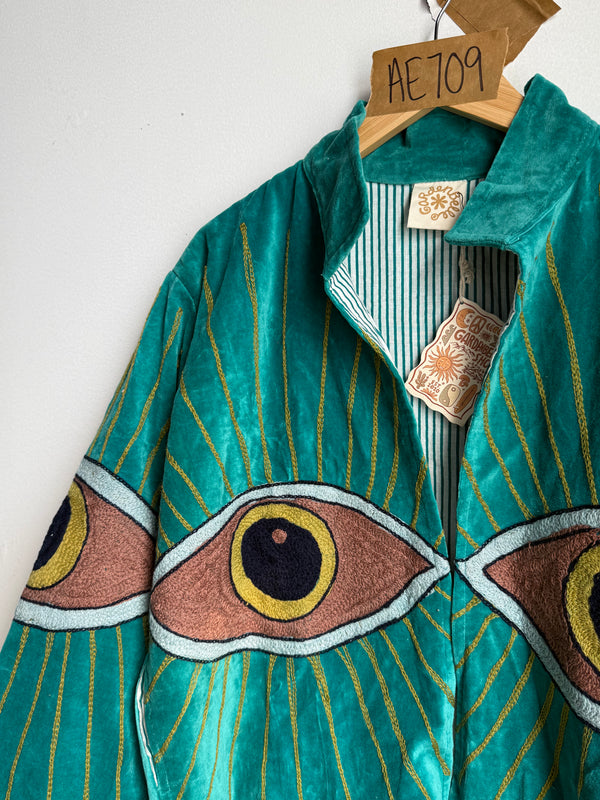 NEW COLORS Awakened Eye Velvet Reversible Jacket