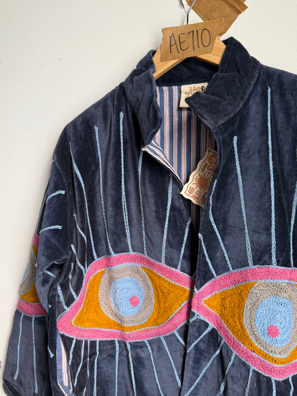 NEW COLORS Awakened Eye Velvet Reversible Jacket