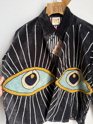 NEW COLORS Awakened Eye Velvet Reversible Jacket