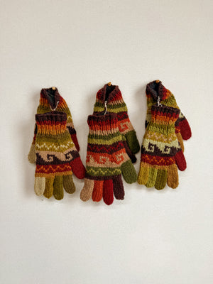 FULL Finger Wool Earthy Blend Gloves