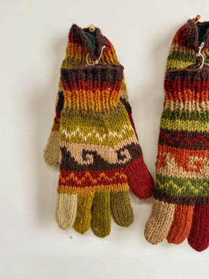 FULL Finger Wool Earthy Blend Gloves