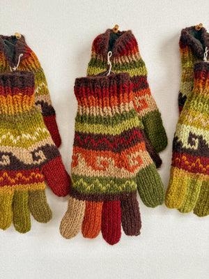 FULL Finger Wool Earthy Blend Gloves