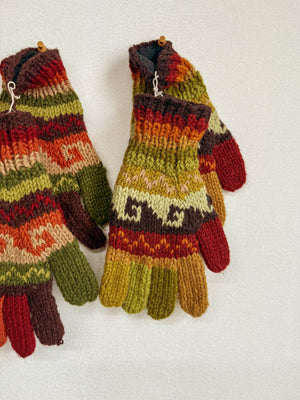 FULL Finger Wool Earthy Blend Gloves