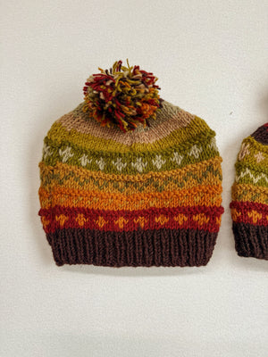 Gorro de lana terroso