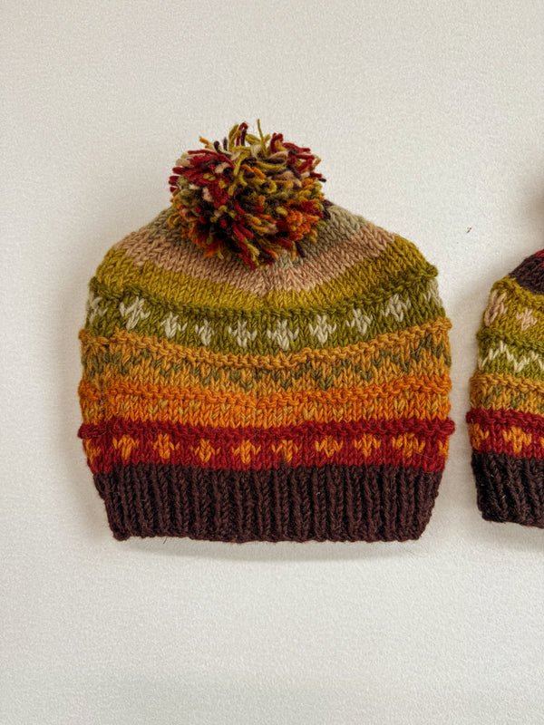 Gorro de lana terroso