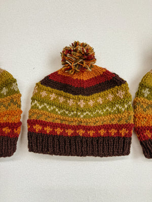 Gorro de lana terroso