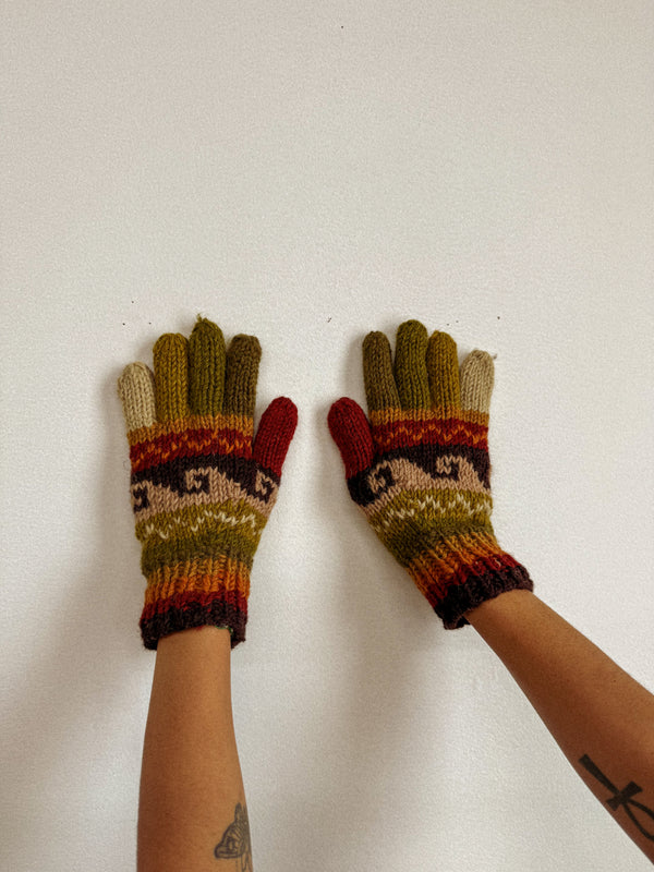 FULL Finger Wool Earthy Blend Gloves