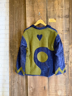 Solar Yin Yang Reversible Embroidered Velvet Jacket