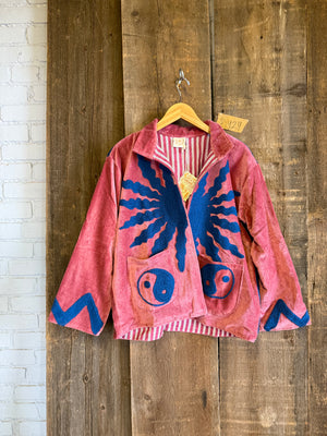 Solar Yin Yang Reversible Embroidered Velvet Jacket