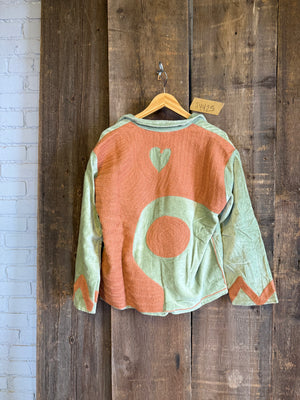Solar Yin Yang Reversible Embroidered Velvet Jacket