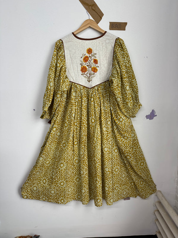 Robe midi Rhumi Bea en coton imprimé au bloc