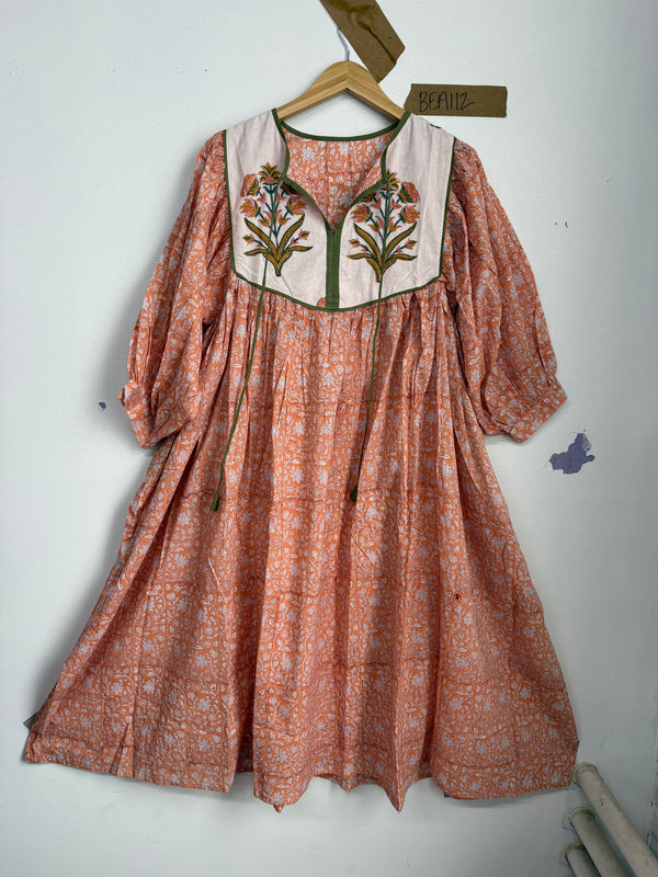 Robe midi Rhumi Bea en coton imprimé au bloc