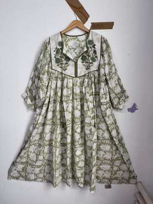 Robe midi Rhumi Bea en coton imprimé au bloc