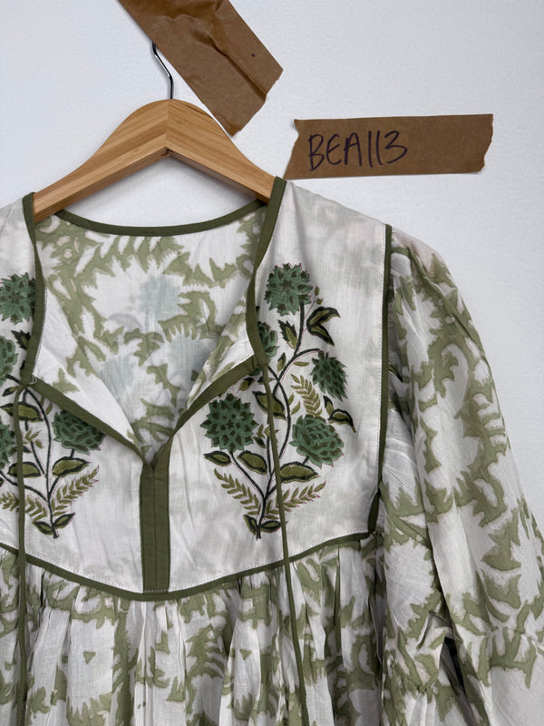 Robe midi Rhumi Bea en coton imprimé au bloc