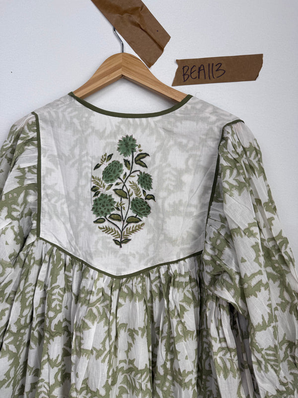 Robe midi Rhumi Bea en coton imprimé au bloc