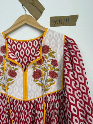 Robe midi Rhumi Bea en coton imprimé au bloc