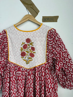Robe midi Rhumi Bea en coton imprimé au bloc