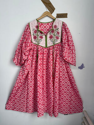 Robe midi Rhumi Bea en coton imprimé au bloc