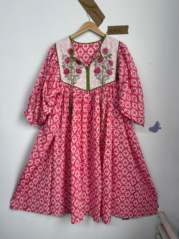Robe midi Rhumi Bea en coton imprimé au bloc