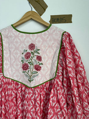 Robe midi Rhumi Bea en coton imprimé au bloc