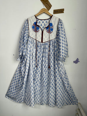 Robe midi Rhumi Bea en coton imprimé au bloc