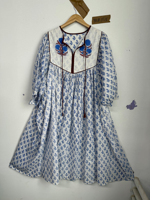 Robe midi Rhumi Bea en coton imprimé au bloc