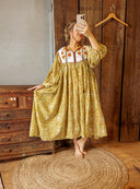 Robe midi Rhumi Bea en coton imprimé au bloc