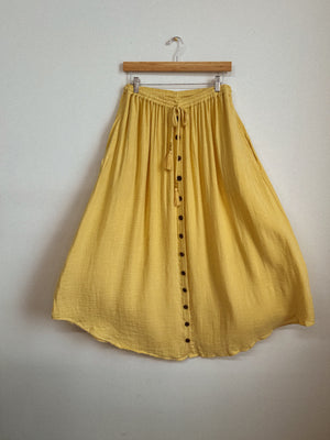 Lani Organic Cotton Bamboo Button Skirt