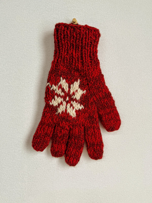 Wool Snowflake Gloves