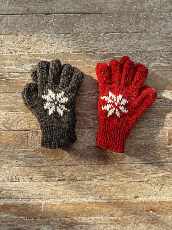 Wool Snowflake Gloves