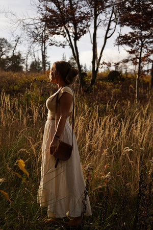 Valentina Cinch Skirt: Organic Cotton Bamboo