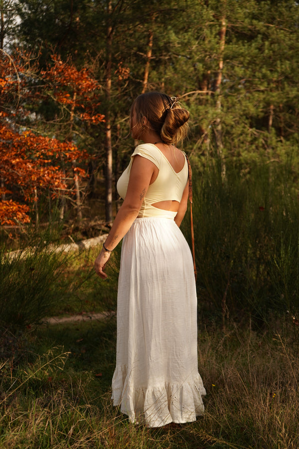 Valentina Cinch Skirt: Organic Cotton Bamboo