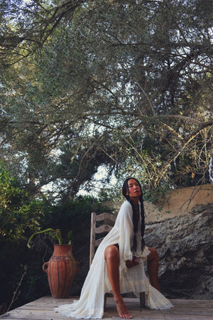 Sunwashed Raw Organic Cotton Kimono