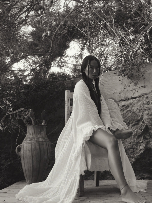 Sunwashed Raw Organic Cotton Kimono