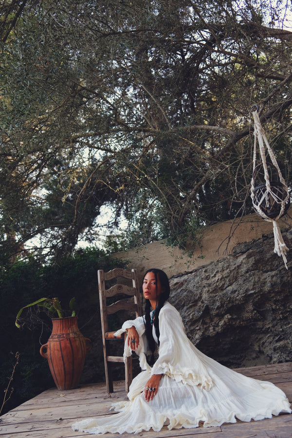 Sunwashed Raw Organic Cotton Kimono