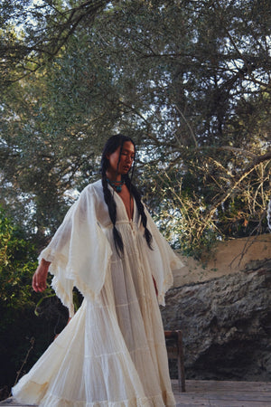 Sunwashed Raw Organic Cotton Kimono