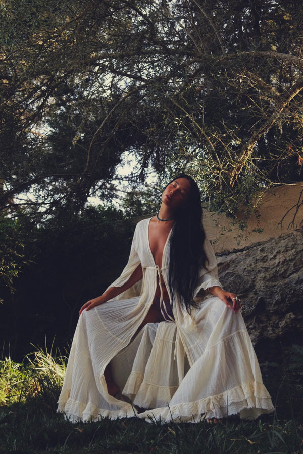 Sunwashed Raw Organic Cotton Kimono