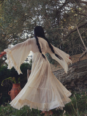 Sunwashed Raw Organic Cotton Kimono