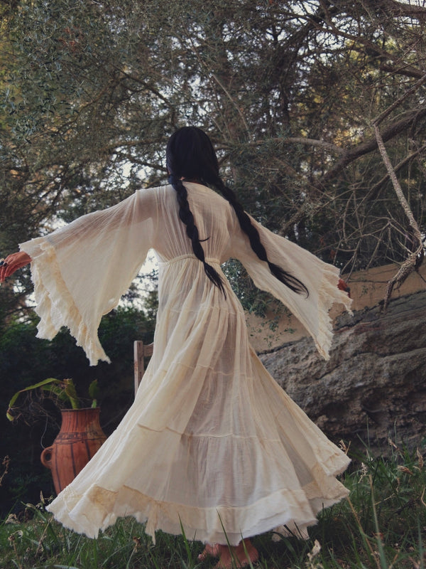 Sunwashed Raw Organic Cotton Kimono