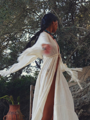 Sunwashed Raw Organic Cotton Kimono