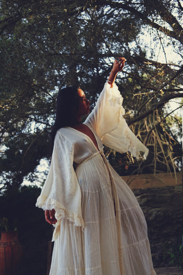 Sunwashed Raw Organic Cotton Kimono